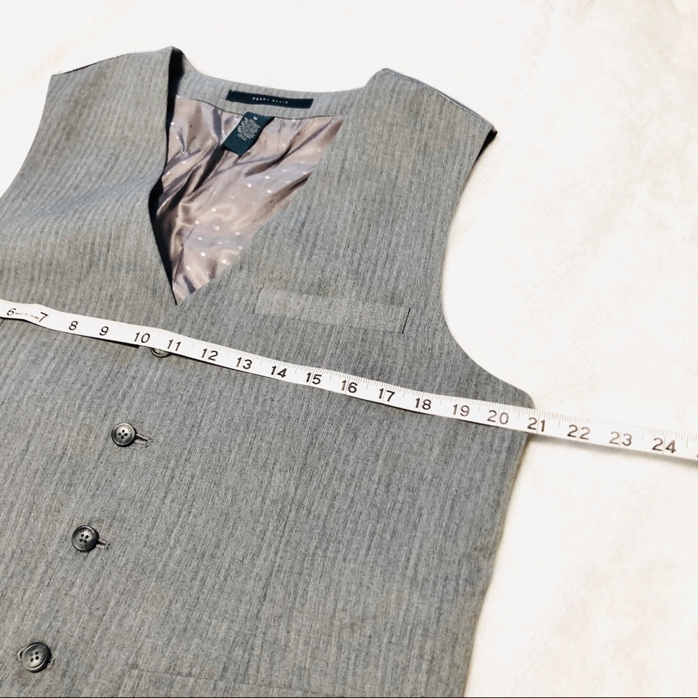 New Perry Ellis Pinstriped Suit Vest Size M - Picture 7 of 8